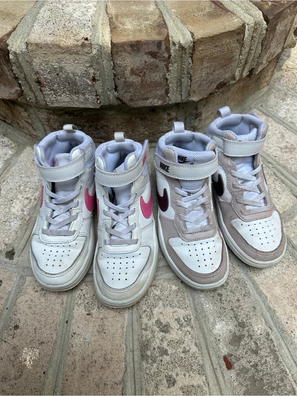 Nike Court Borough Mid 2 Kids Sneakers Bundle of 2 Size 12C